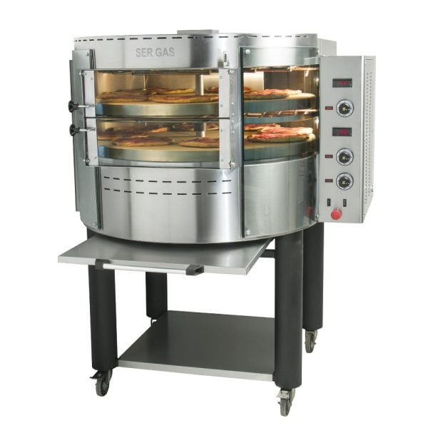 SERGAS Φούρνος ηλεκτρικός πίτσας με περιστρεφόμενες πλάκες και βάση RPE2 Επαγγελματικός Εξοπλισμός