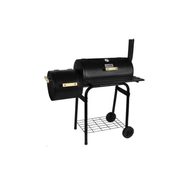 Portable Charcoal Barbeque Grill with Wheels and Lid, 103×52.5cm, Garden grill Coal Grills