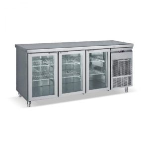 MAINTENANCE BENCH REFRIGERATOR WITH 3 GLASS DOORS GN Benches