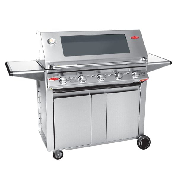 “SIGNATURE S3000S “”DESIGNER TROLLEY”” 5 BURNER CAST IRON PACK -BEEFEATER® BBQ