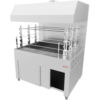 Floor Charcoal Grill With 9 Spits, Cabinet And Bubbler,BIOKAN LGH94 160x111x200cm Catering equipment