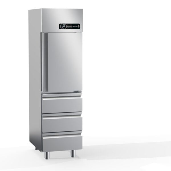 Professional Refrigerator Chamber-Maintenance 1 Door & 3 Drawers Slim Line 455 Lt GINOX Catering equipment
