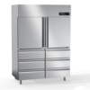 Professional Fridge-Maintenance Chamber with 2 Doors & 3 Drawers Slim Line 1315 Lt GINOX Catering equipment