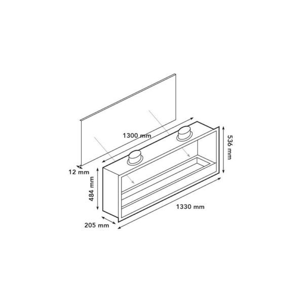 XARALYN Built-in Unit XXL black Indoor fireplaces